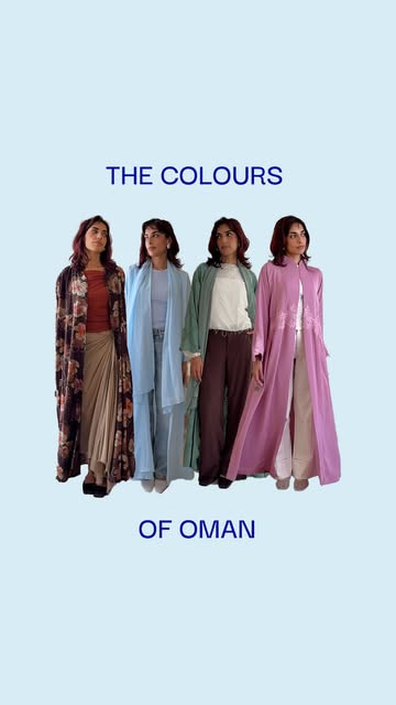 Bohox The Colours of Oman campaign showing four colourful outfits
